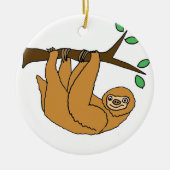 Funny Sloth Cartoon Keramisch Ornament (Voorkant)