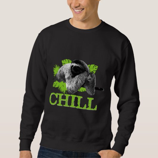 Funny Sloth Chill Trui (Voorkant)