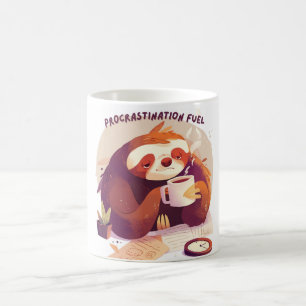 Funny Sloth Coffee Mok - Uitstelbrandstof