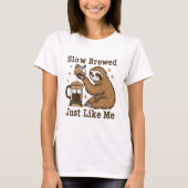 Funny Sloth Coffee T-shirt (Voorkant)