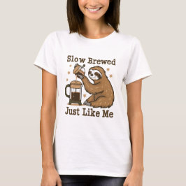 Funny Sloth Coffee T-shirt