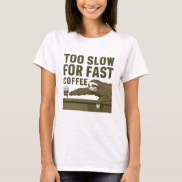 Funny Sloth Coffee T-shirt