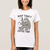 Funny Sloth Coffee T-shirt (Voorkant)