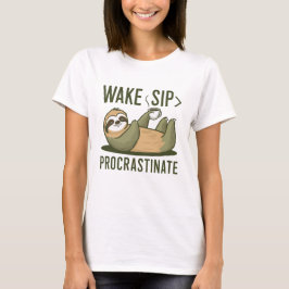Funny Sloth Coffee T-shirt