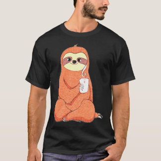 Funny Sloth Coffee T-shirt