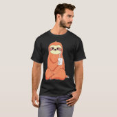 Funny Sloth Coffee T-shirt (Voorkant volledig)
