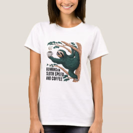 Funny Sloth Coffee T-shirt