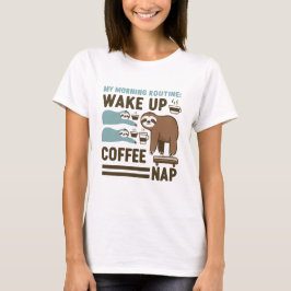 Funny Sloth Coffee T-shirt