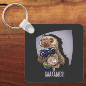 Funny Sloth Computer Gamer Gaaaames! Video Games Sleutelhanger (Voorkant)