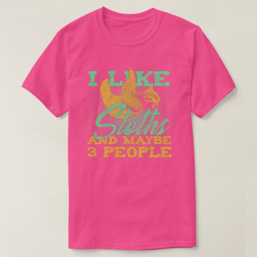Funny Sloth Dierenvriend Gift T-shirt (Design voorkant)