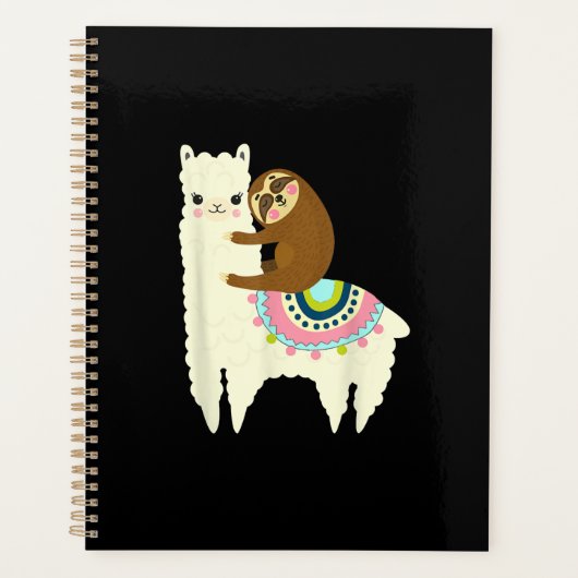 Funny sloth en lama planner (Voorkant)