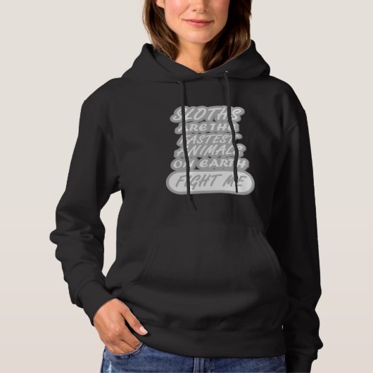 Funny Sloth Gezegde Lazy Slapepy Hoodie (Voorkant)