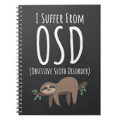 Funny Sloth Gifts Cute Animals Lazy Humor Humorous Notitieboek (Voorkant)