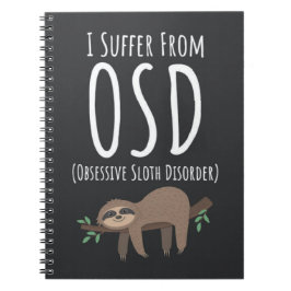 Funny Sloth Gifts Cute Animals Lazy Humor Humorous Notitieboek