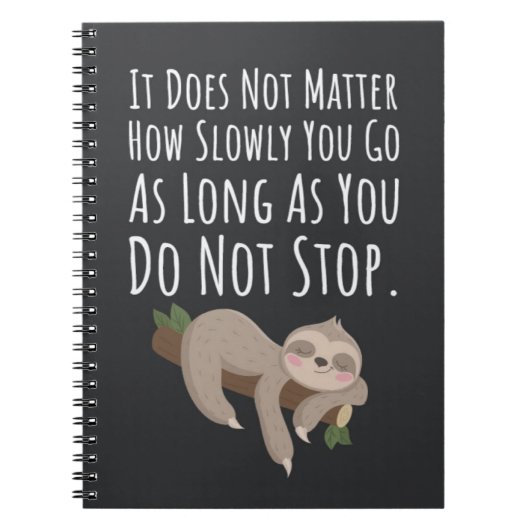 Funny Sloth Gifts Slow Down Relax Humor Humorous Notitieboek (Voorkant)