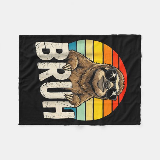Funny Sloth Graphic Meme Lover Bruh Sloth Lovers  Fleece Deken (Voorkant (Horizontaal))