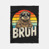 Funny Sloth Graphic Meme Lover Bruh Sloth Lovers  Fleece Deken (Voorkant)