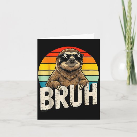 Funny Sloth Graphic Meme Lover Bruh Sloth Lovers  Kaart (Voorkant)