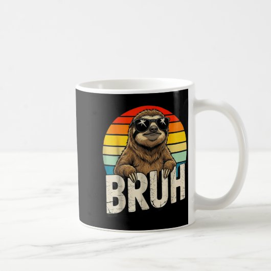 Funny Sloth Graphic Meme Lover Bruh Sloth Lovers  Koffiemok (Rechts)