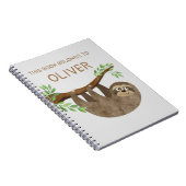 Funny sloth hangende notitieboek (Rechterzijde)