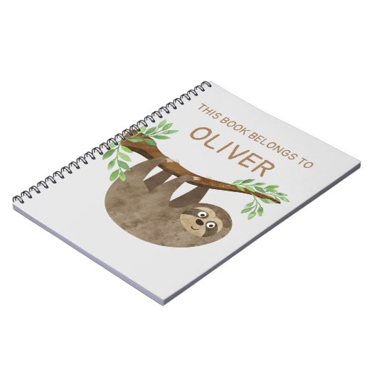 Funny sloth hangende notitieboek (Linkerzijde)