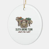 Funny Sloth Hiking Classic T-Shirt_5 Keramisch Ornament (Links)