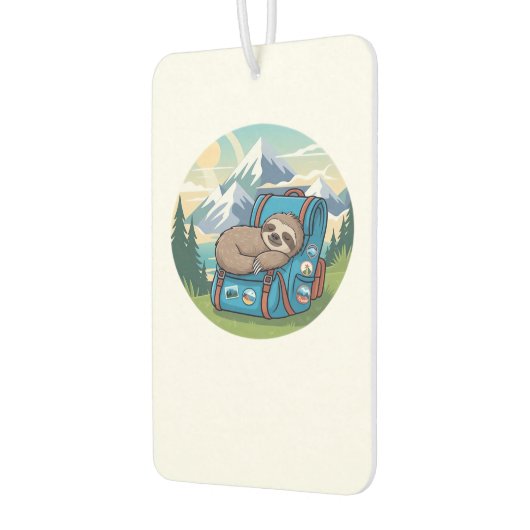 Funny Sloth Hiking Oversized T-Shirt Luchtverfrisser (Links)