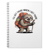 Funny Sloth Hiking Team - Slow and Steady Classic  Notitieboek (Voorkant)