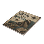 Funny Sloth Hold On Let Me Overthink This | Rustic Tegeltje (Zijkant)