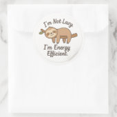 Funny Sloth “I’m Energy Efficient” Sticker (Tas)