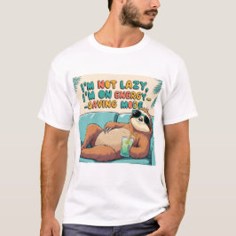 Funny Sloth: I'm Not Lazy, I'm on Energy-Saving Mo T-shirt