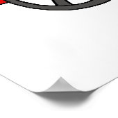 Funny Sloth in Red Wagon Pulled by Llama Poster (Hoek)