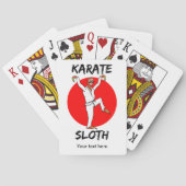 Funny Sloth Karate Japan Flag Speelkaarten (Achterkant)