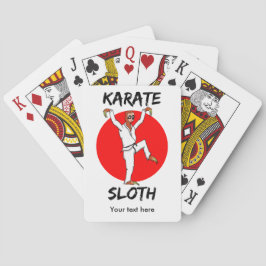 Funny Sloth Karate Japan Flag Speelkaarten