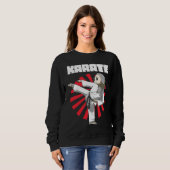 Funny Sloth Karate Nap Sloth Lazy Trui (Voorkant volledig)
