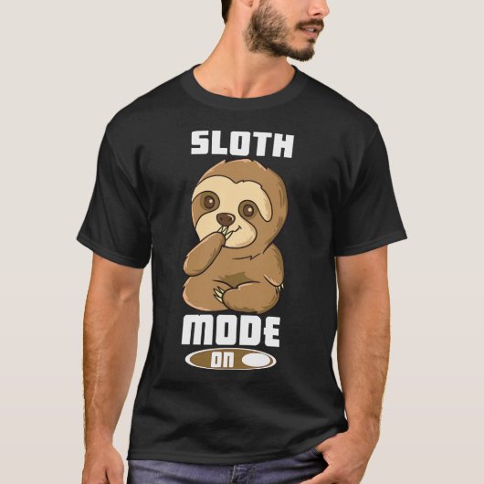 Funny Sloth-kostume-modus op luie sleuf T-shirt (Voorkant)