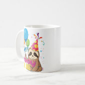 Funny Sloth Lover Birthday Coffee Mok Party Gift (Voorkant links)
