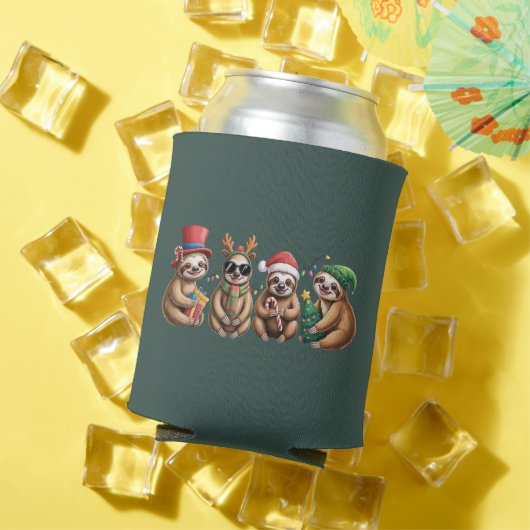 Funny Sloth Lover Christmas Lights Merry Slothmas  Blikjeskoeler (Insitu Zomer)