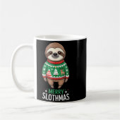 Funny Sloth Lover Christmas Merry Slothmas Ugly Ho Koffiemok (Links)