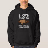 Funny Sloth Mannen Vrouwen Kinder Funny Sloth Runn Hoodie (Voorkant)