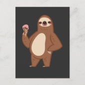 Funny Sloth met Ice Cream Dierenvriend Briefkaart (Voorkant)