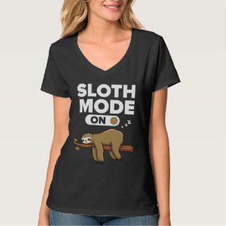 Funny Sloth Mode on Lazy Slapy Person Sloth T-shirt