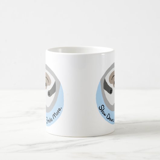 Funny Sloth-Mok vertraagt de glimlach en nog meer Koffiemok (Center)