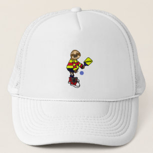Funny Sloth Pplay Pickleball Cartoon Trucker Pet