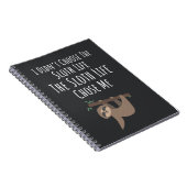 Funny Sloth Related Gifts Lazy Humor Tired Notitieboek (Rechterzijde)