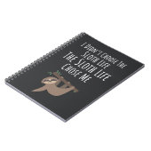 Funny Sloth Related Gifts Lazy Humor Tired Notitieboek (Linkerzijde)