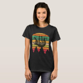 Funny Sloth Retro Pine Tree Mannen Vrouwen Kinder T-shirt (Voorkant volledig)