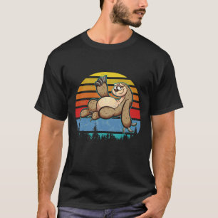 Funny Sloth  Retro Pine Tree Mannen Vrouwen Kinder T-shirt
