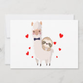 Funny Sloth Riding Llama Shirt grappig Alpaca Hear Bedankkaart (Achterkant)