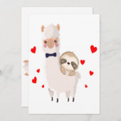 Funny Sloth Riding Llama Shirt grappig Alpaca Hear Bedankkaart (Voorkant / Achterkant)